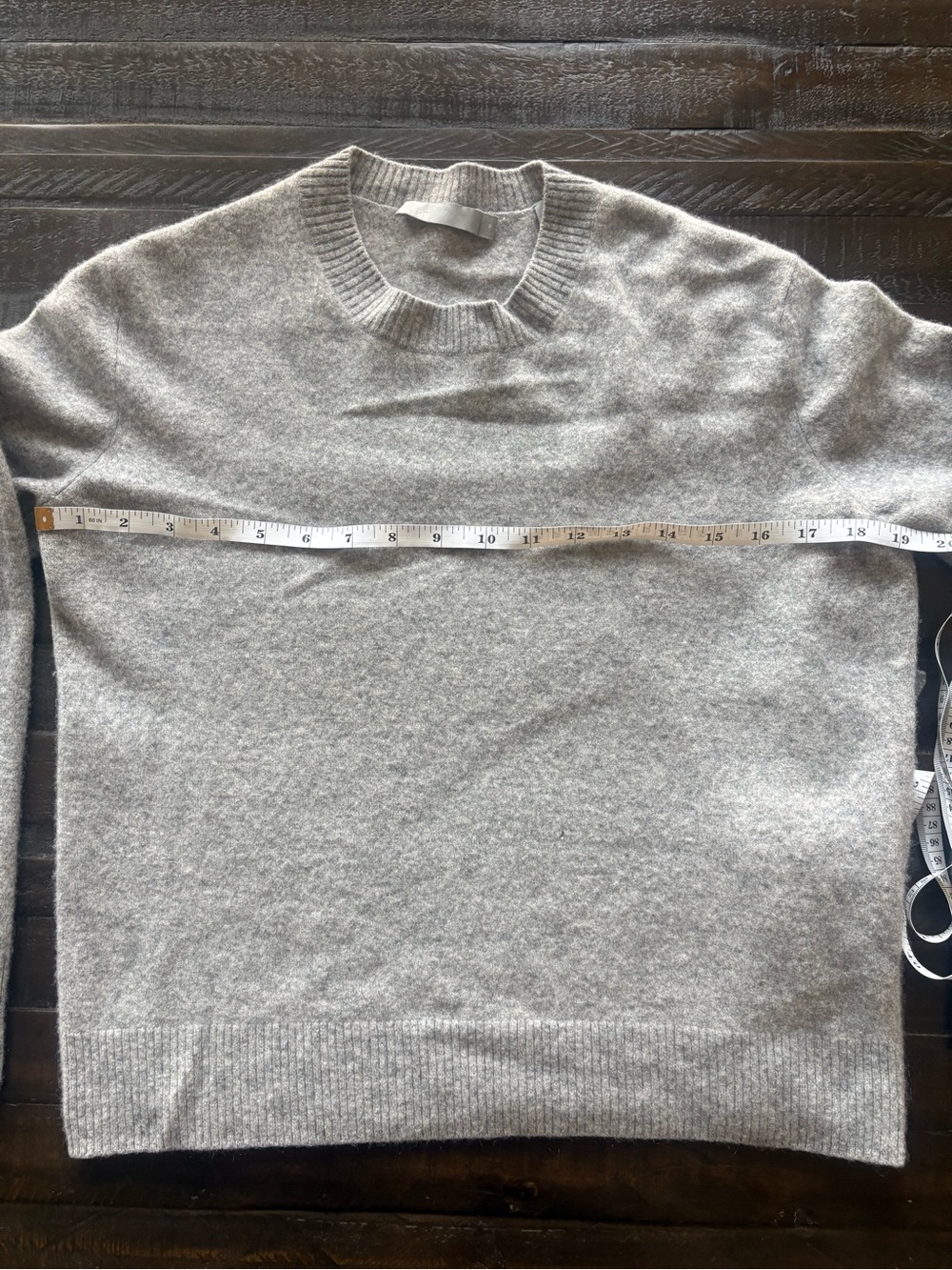 Vince 100% Cashmere Asymmetric Side Tie Sweater Women’s M Gray Crewneck - Picture 11 of 14